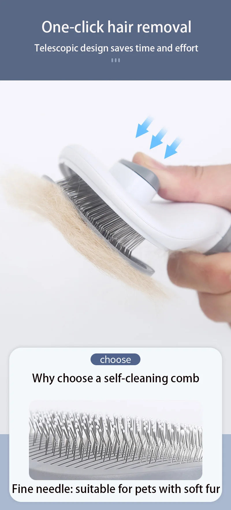 SheddyBuddy Stainless Grooming Comb
