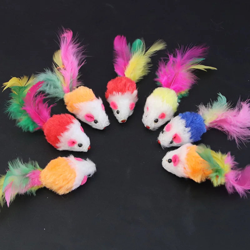 Feather Mouse Cat Toy