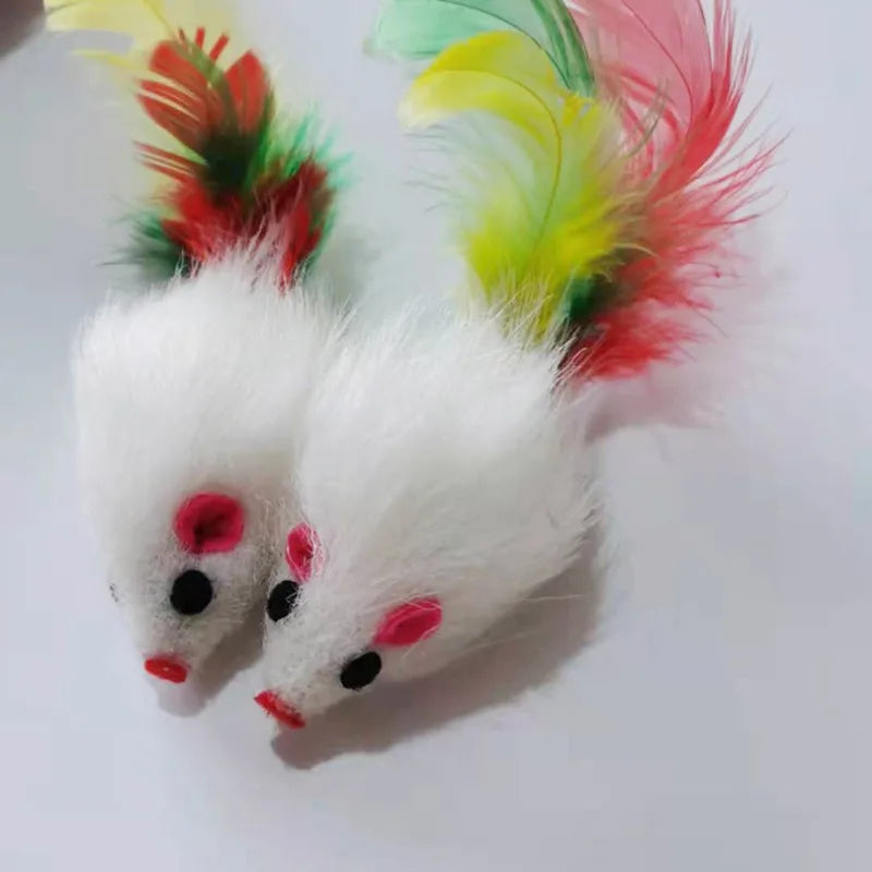 Feather Mouse Cat Toy