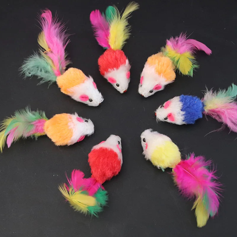 Feather Mouse Cat Toy