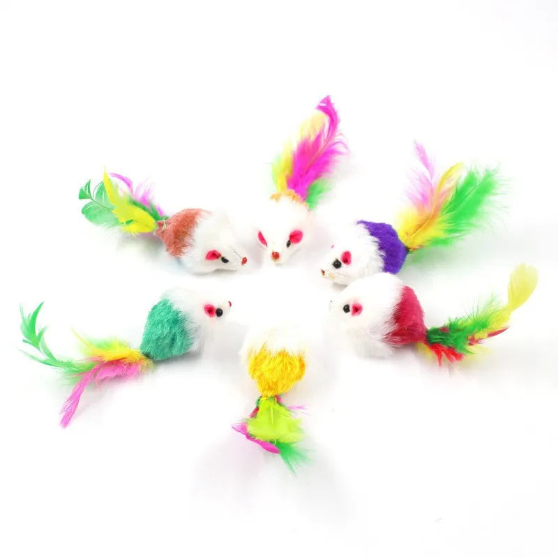 Feather Mouse Cat Toy