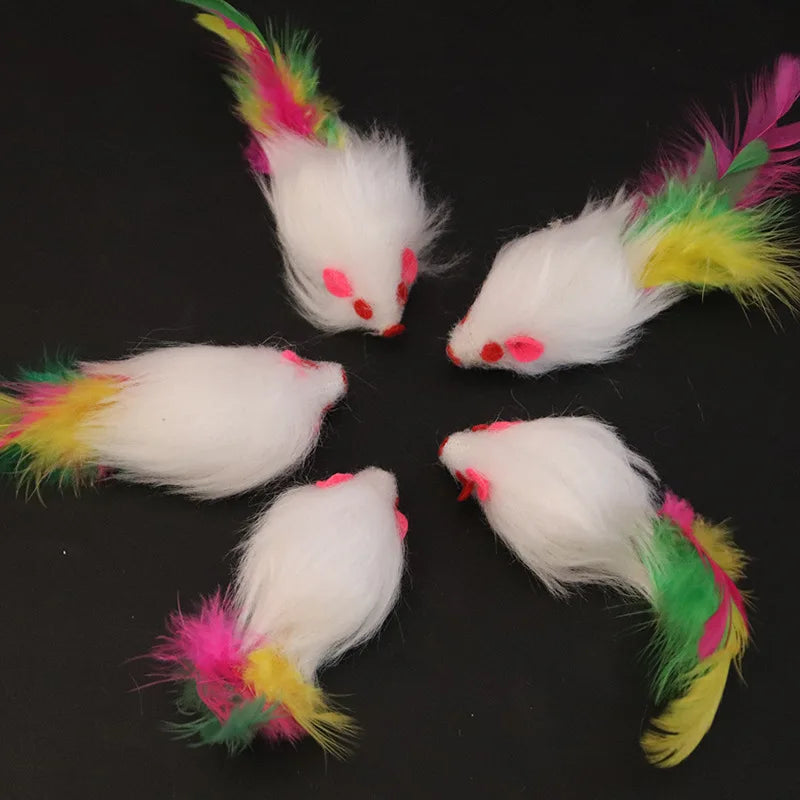 Feather Mouse Cat Toy